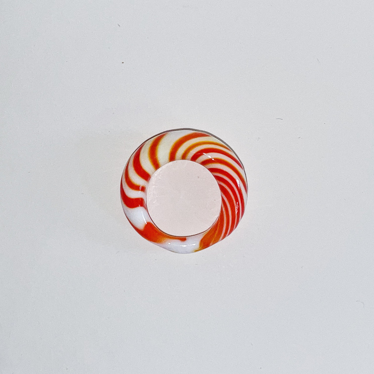 Soft Orange Glass Ring