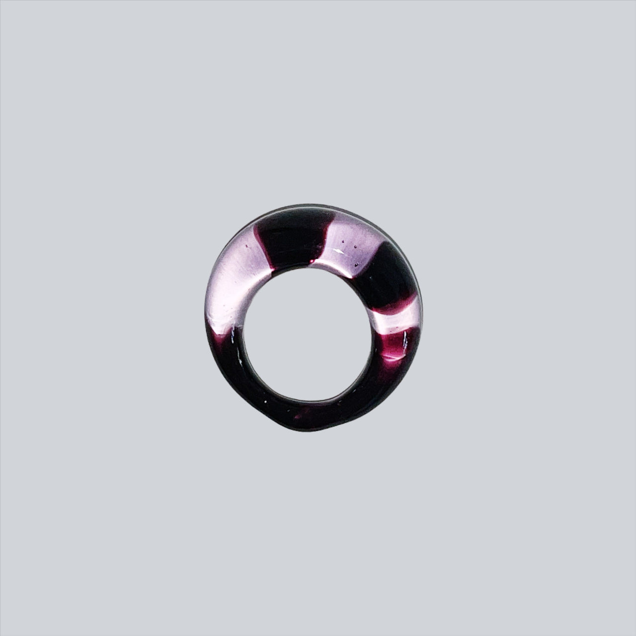 Grape Soda Spiral Glass Ring