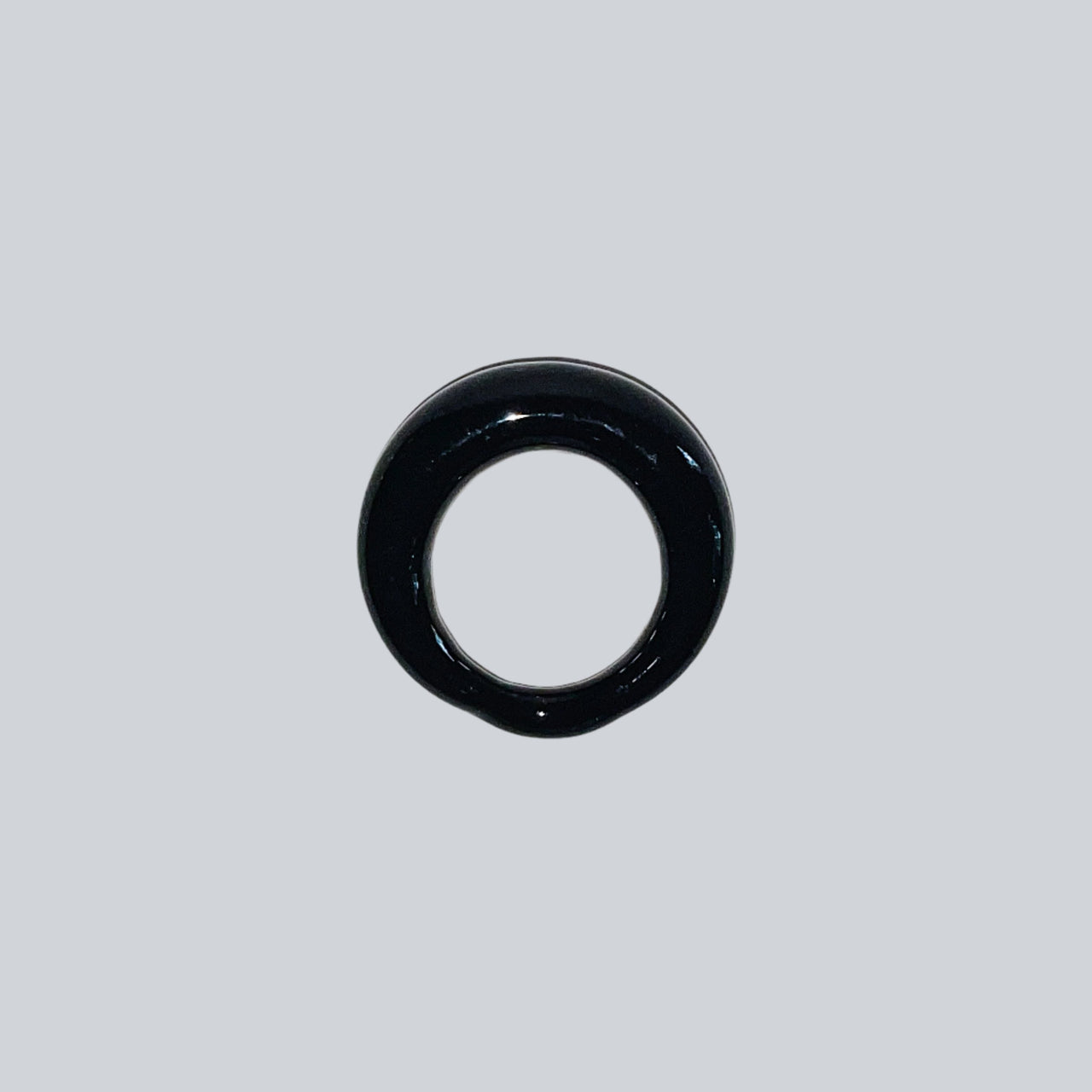 Black Solid Glass Ring