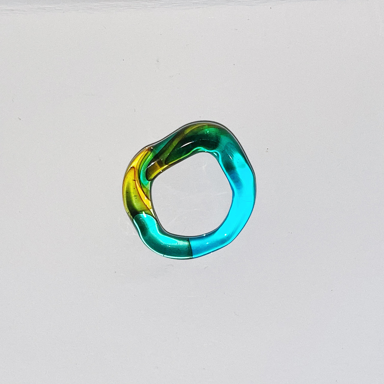 Underwater Squiggle Glass Ring