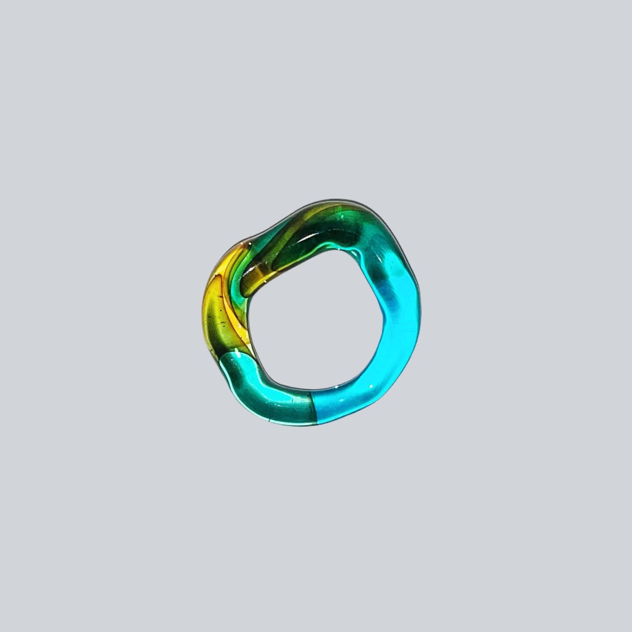 Underwater Squiggle Glass Ring