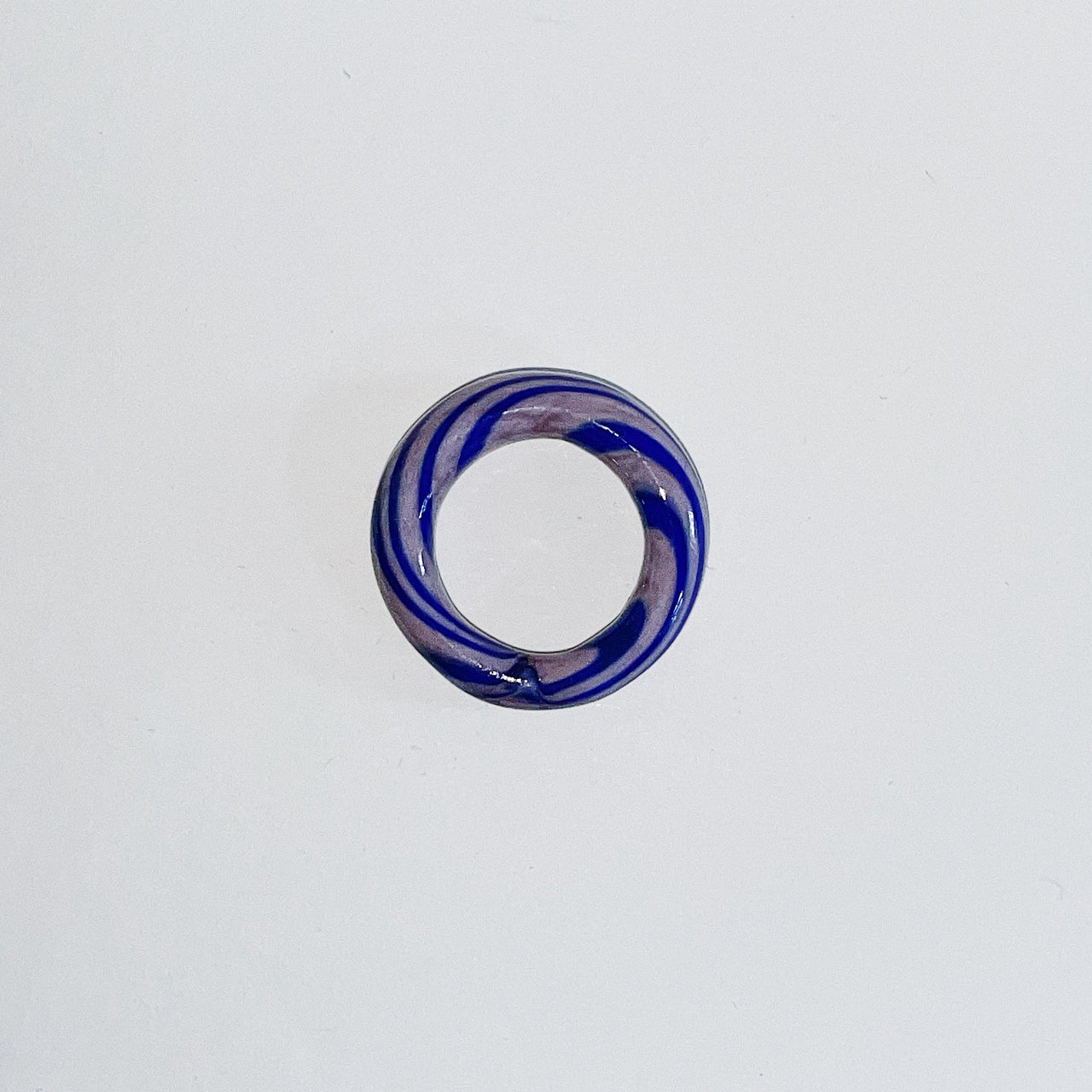 Snake Spiral Glass Ring
