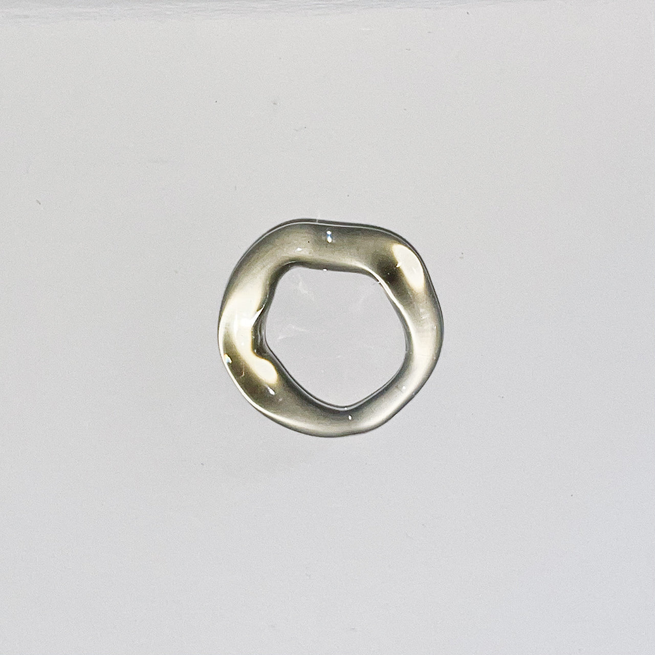 Smoke Squiggle Glass Ring