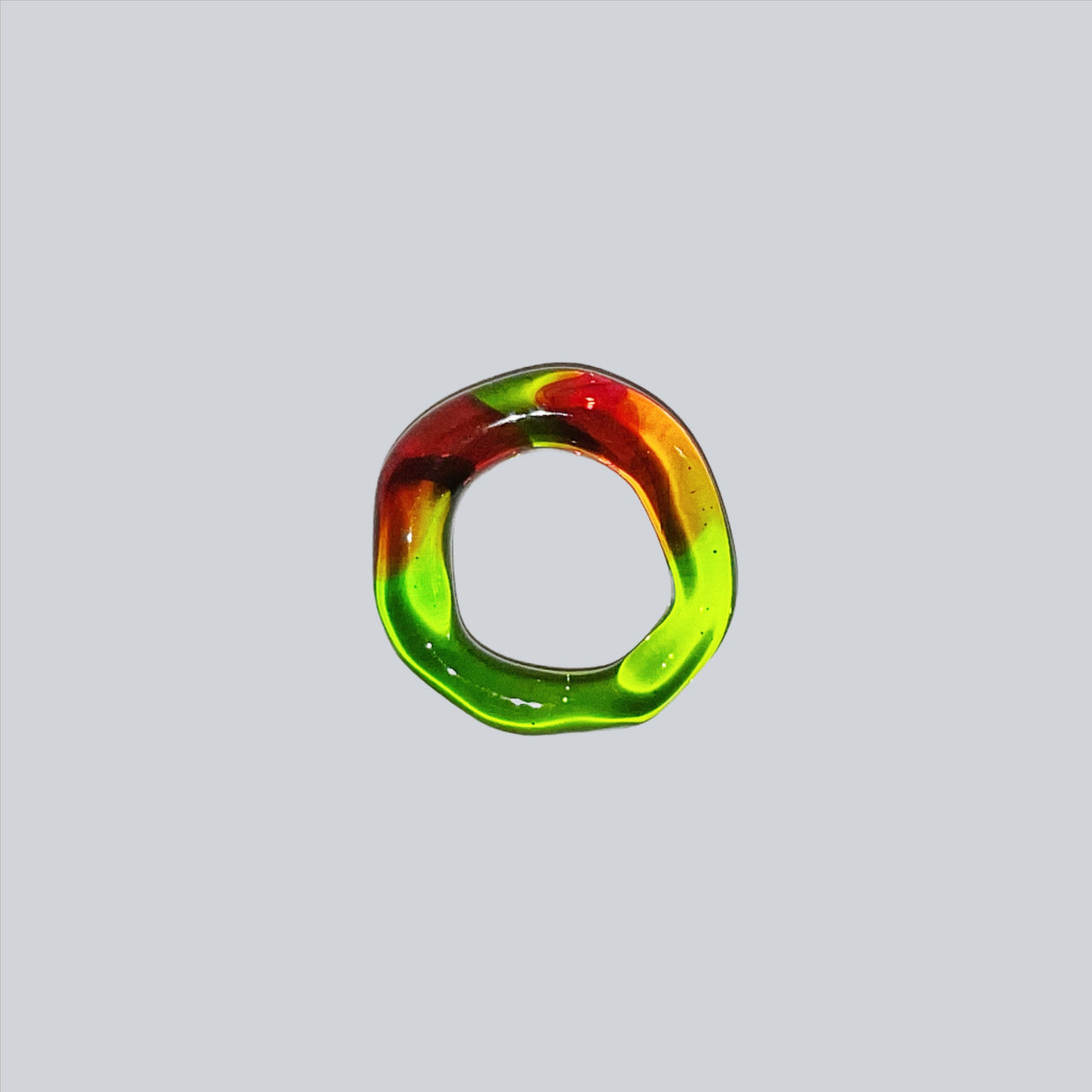 Earthy Squiggle Glass Ring