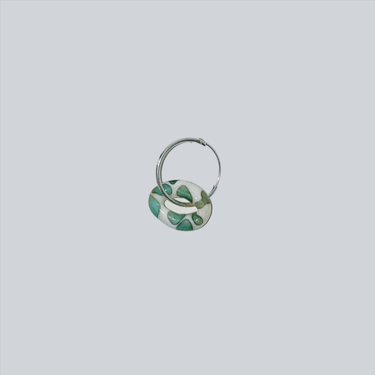 Huggy Green Glass Earrings