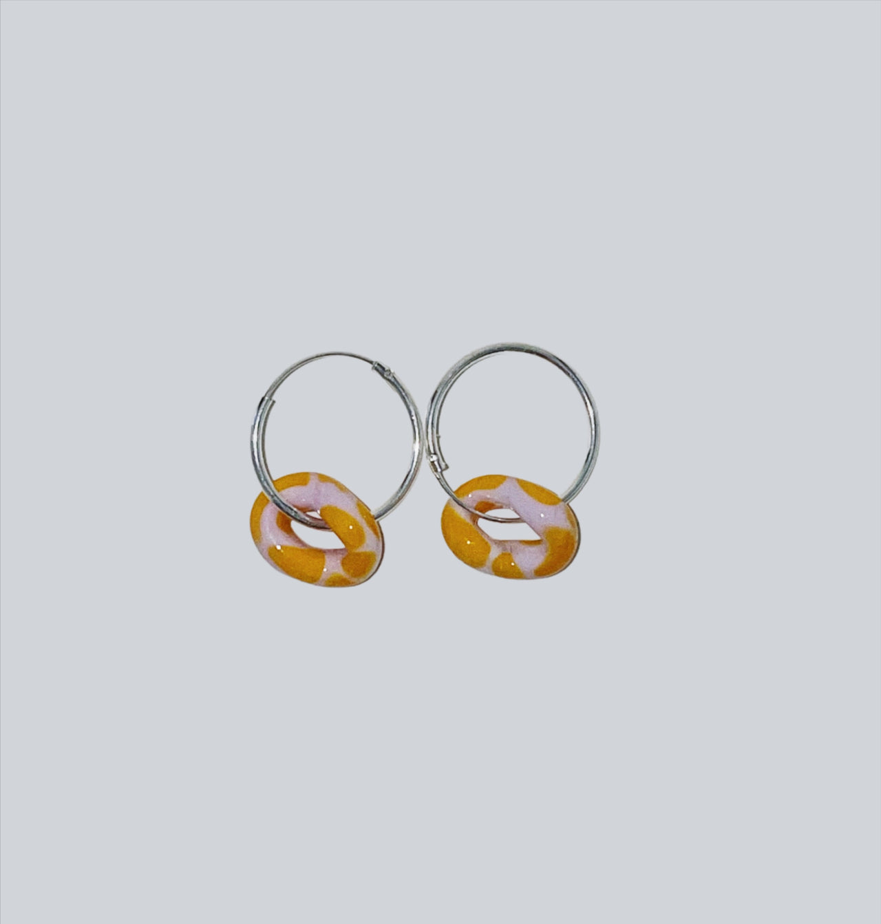 Orange Glass Earrings