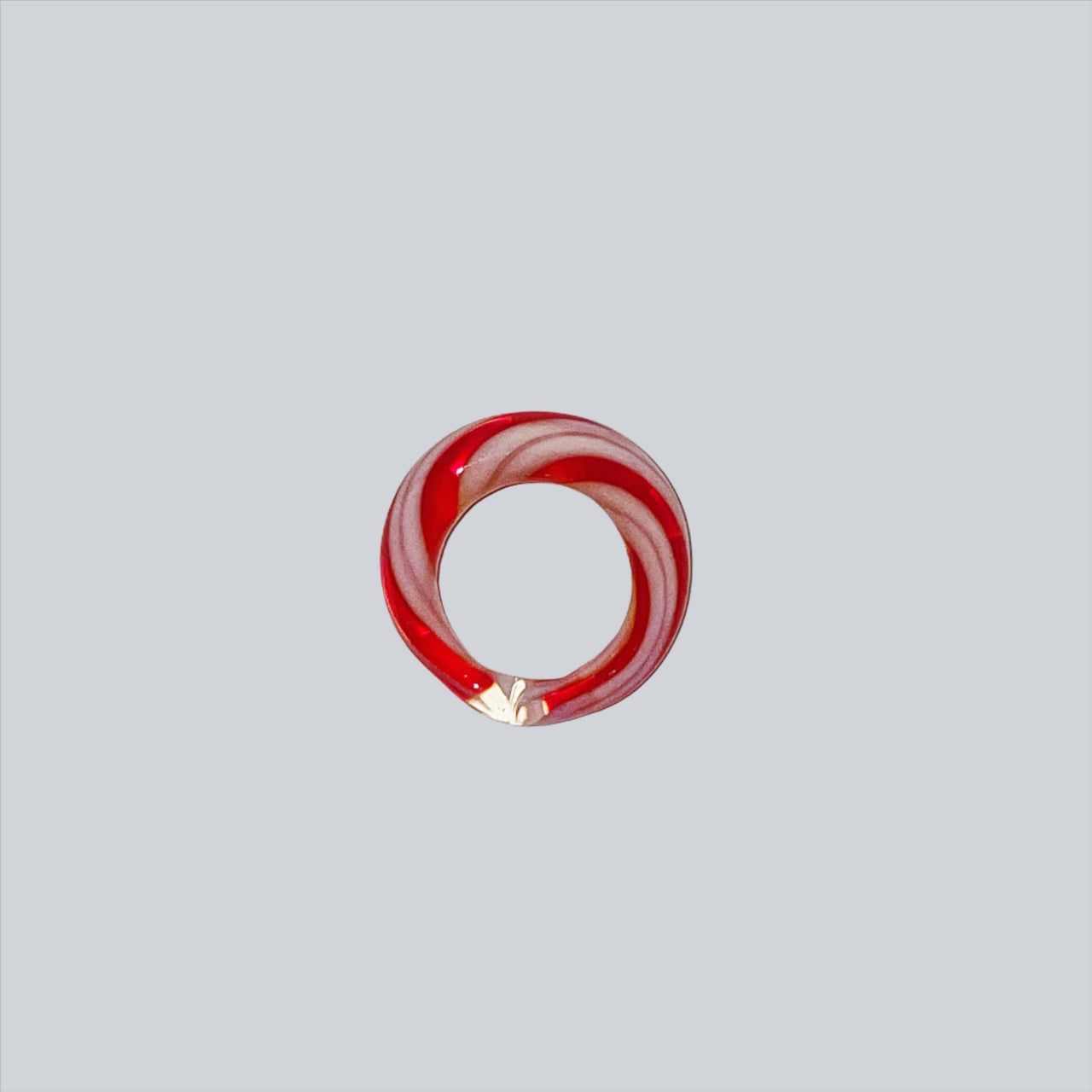Fucshia Spiral Glass Ring