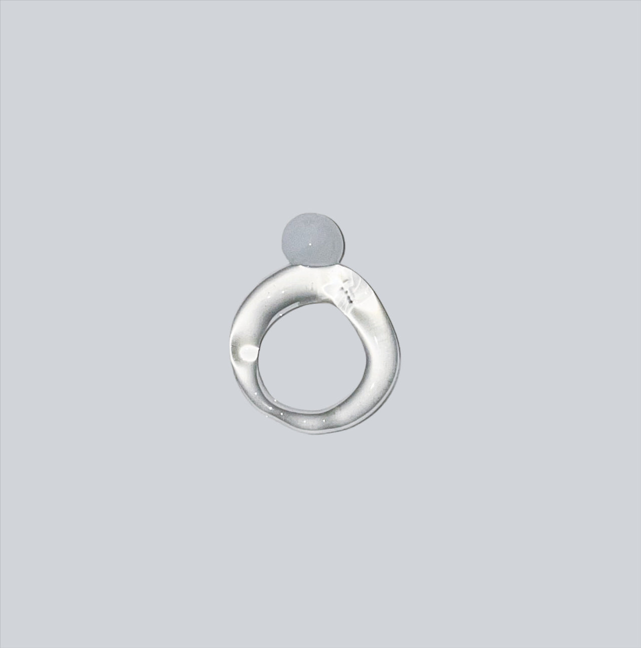 White Dot Glass Ring