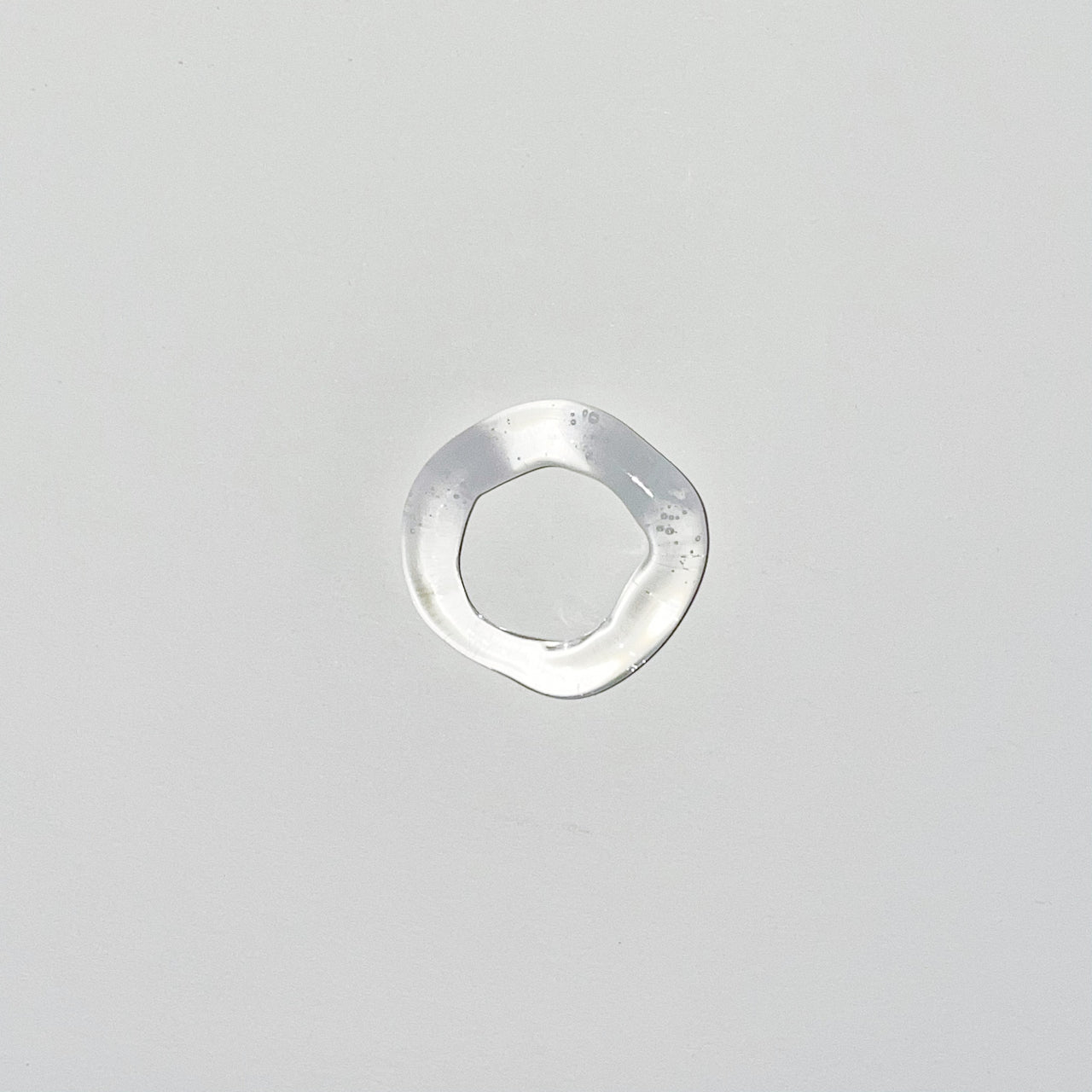 White Clear Squiggle Glass Ring