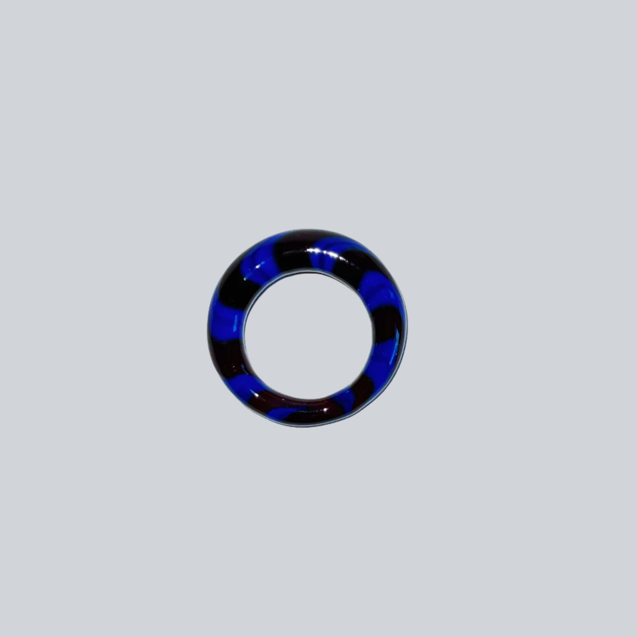 Night Time Spiral Glass Ring