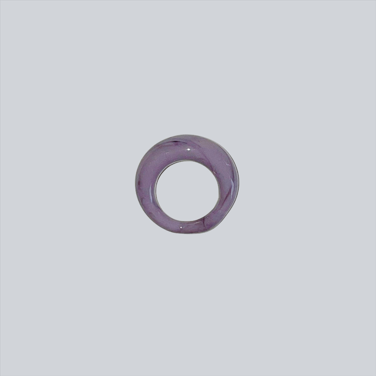 Purple Band Glass Ring