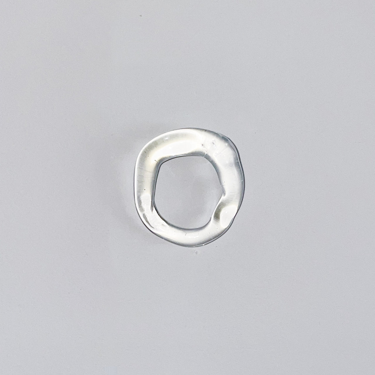 Clear Squiggle Glass Ring
