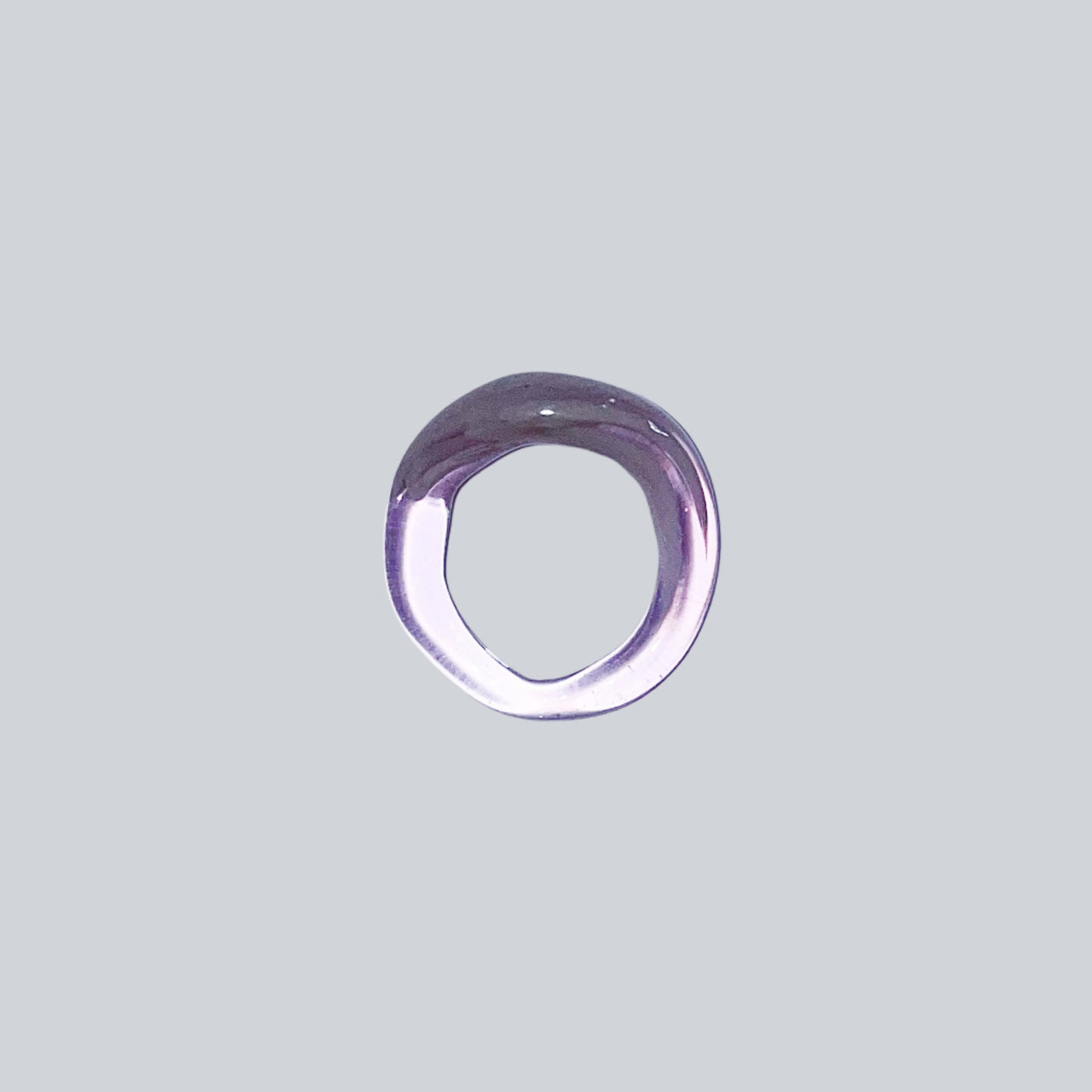 Dusky Lilac Thin Glass Ring