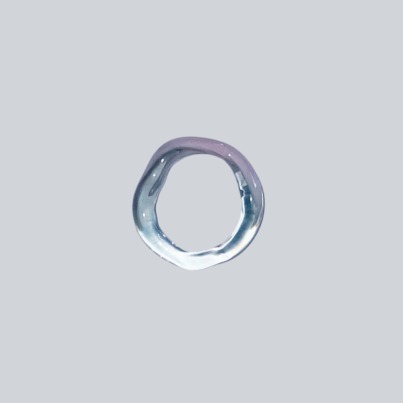 Mossy Rose Thin Glass Ring