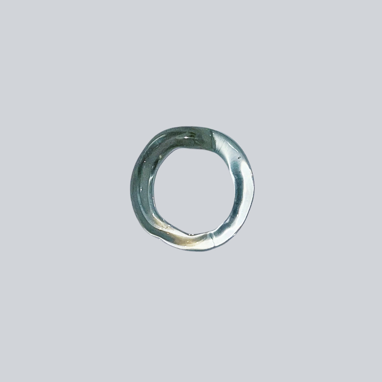 Olive Obsidian Thin Glass Ring