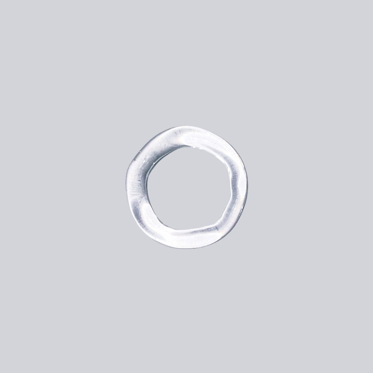 Clear Halo Thin Glass Ring